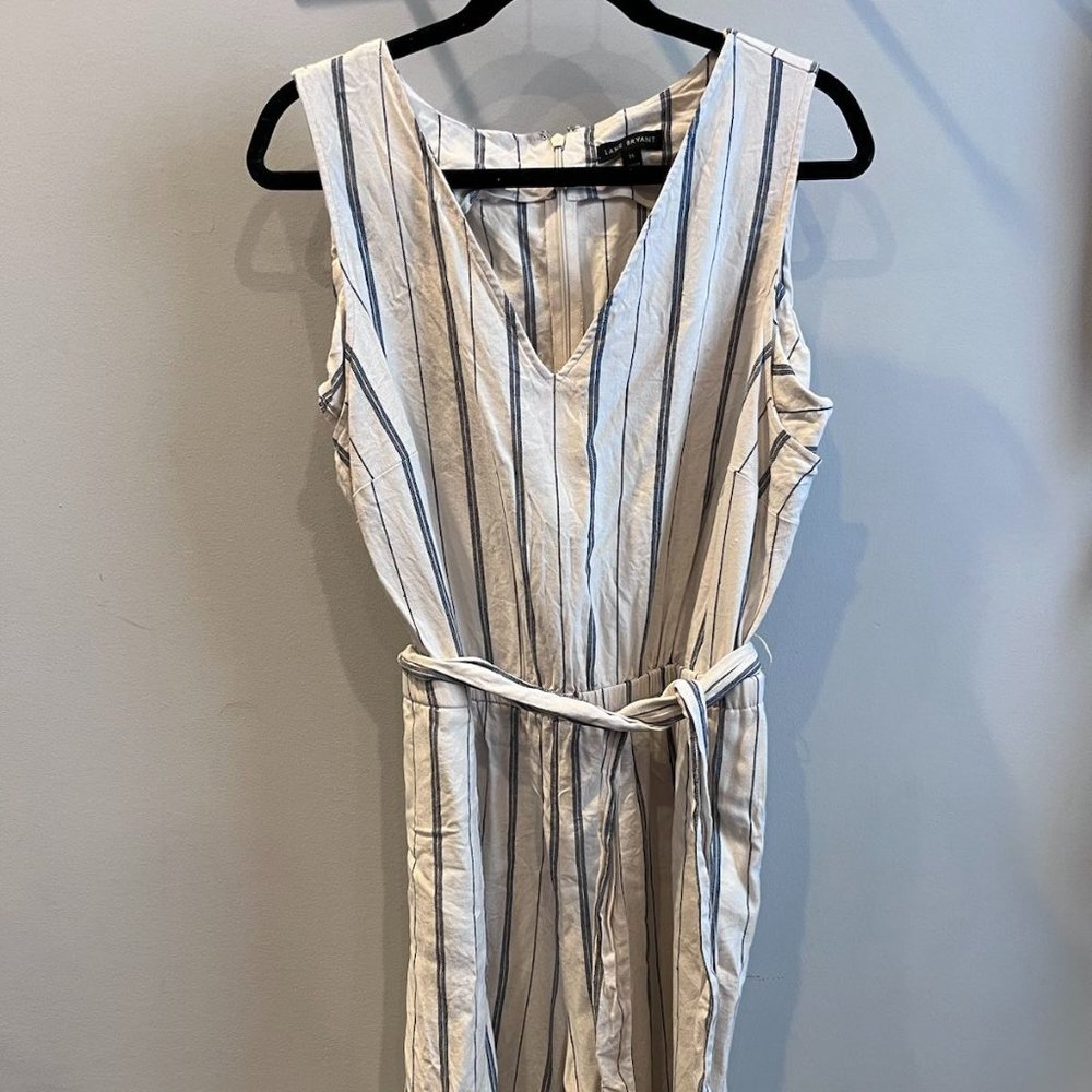 Lane Bryant Stripped Jumpsuit - size 16